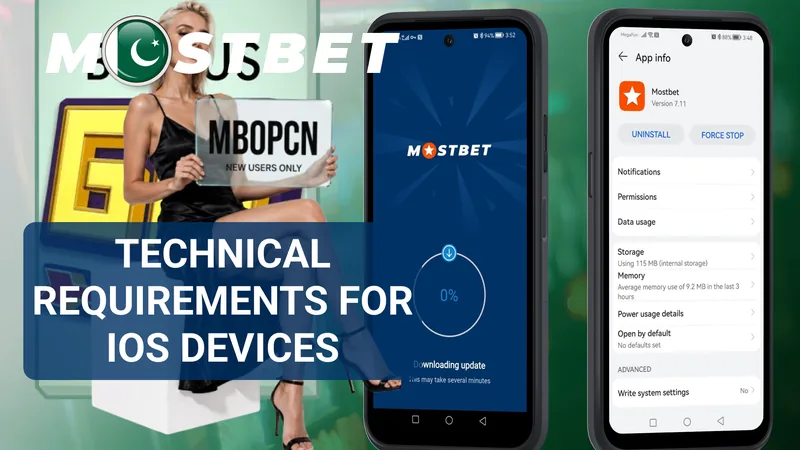 iPhone and iPad running Mostbet app