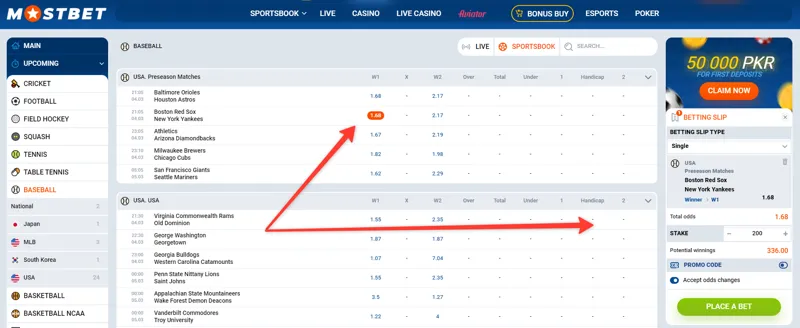 Bet on basketball at MostBet