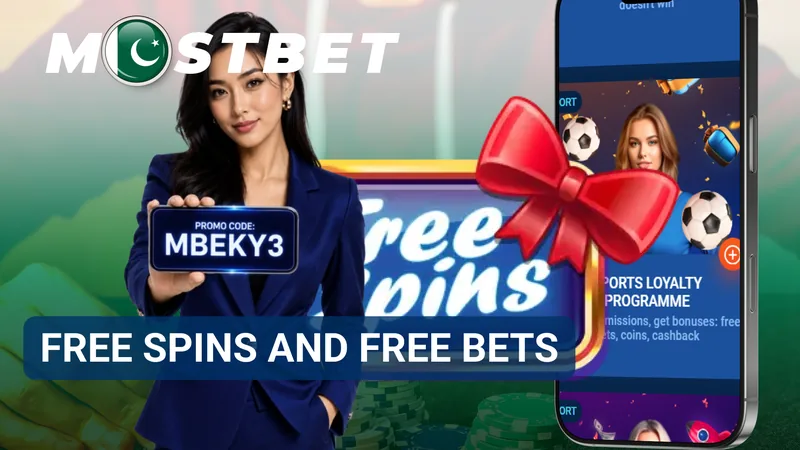 Free spins and free bets at Mostbet Pakistan