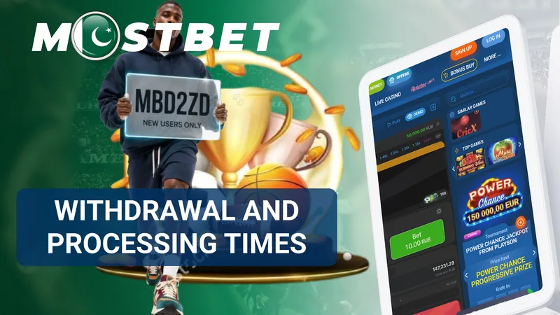 Withdrawal processing times for Mostbet Pakistan
