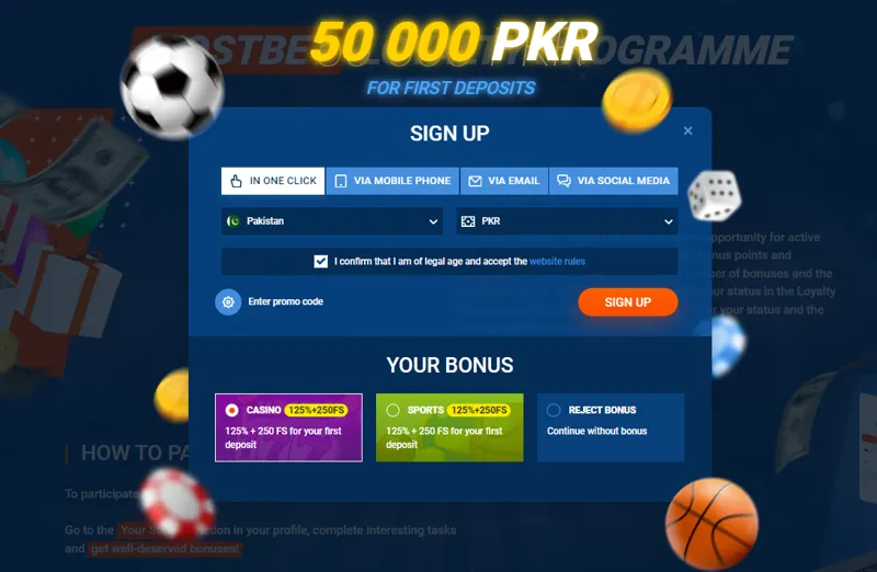 Register with MostBet and receive a no deposit bonus