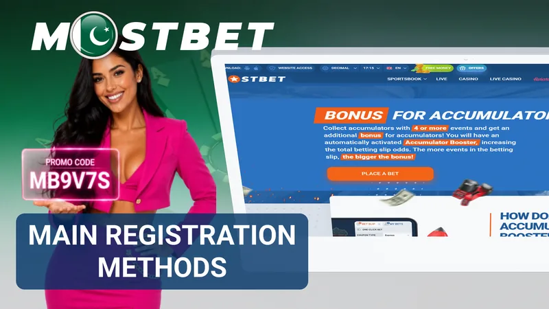 Mostbet registration methods in Pakistan