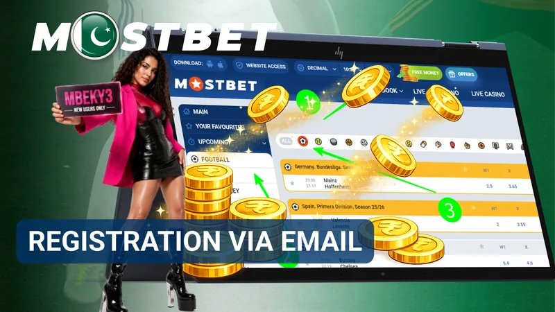 Email registration form for Mostbet Pakistan
