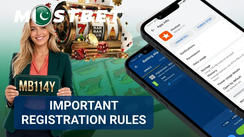 Mostbet registration rules and welcome bonus for Pakistani players.