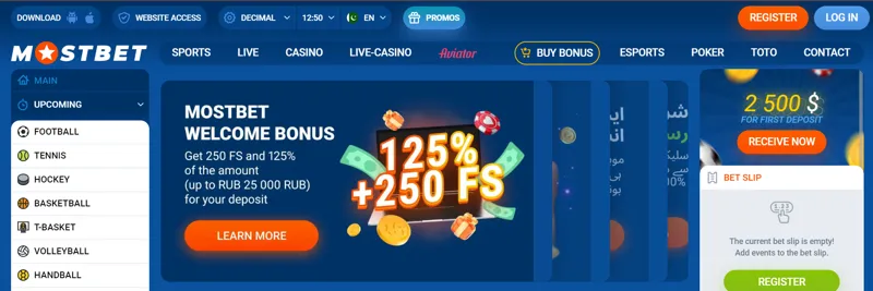 MostBet Welcome Bonus for New Players from Pakistan
