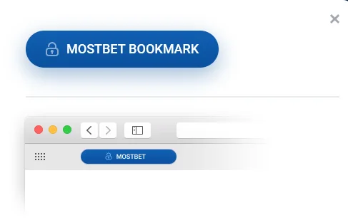 MostBet bookmark in the browser